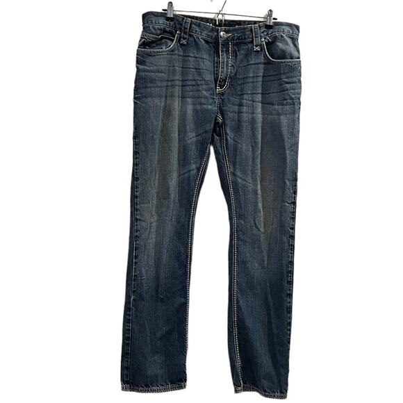 INC International Concepts Berlin Slim Straight Mens W36 x L34 Blue Jeans Denim - Picture 1 of 8